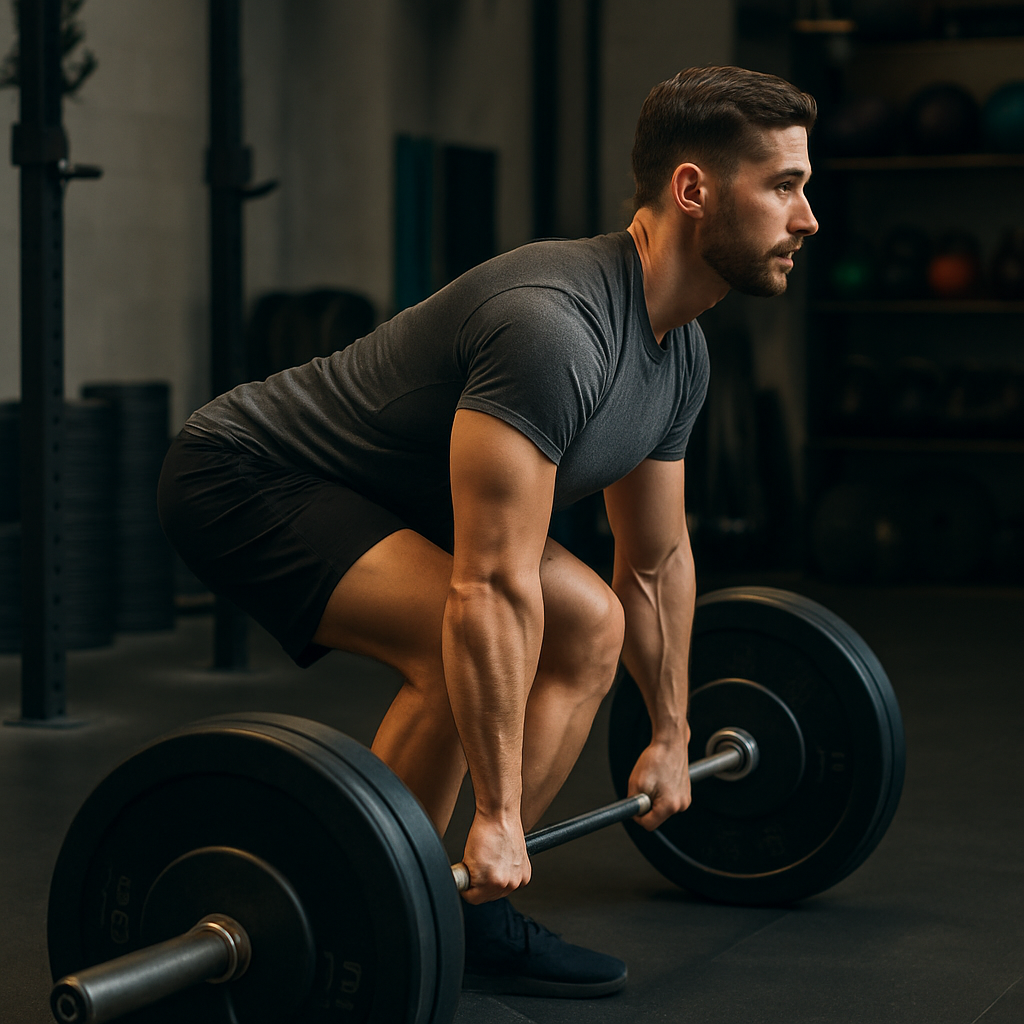 A visual guide demonstrating proper squat and deadlift form with a focus on neutral
